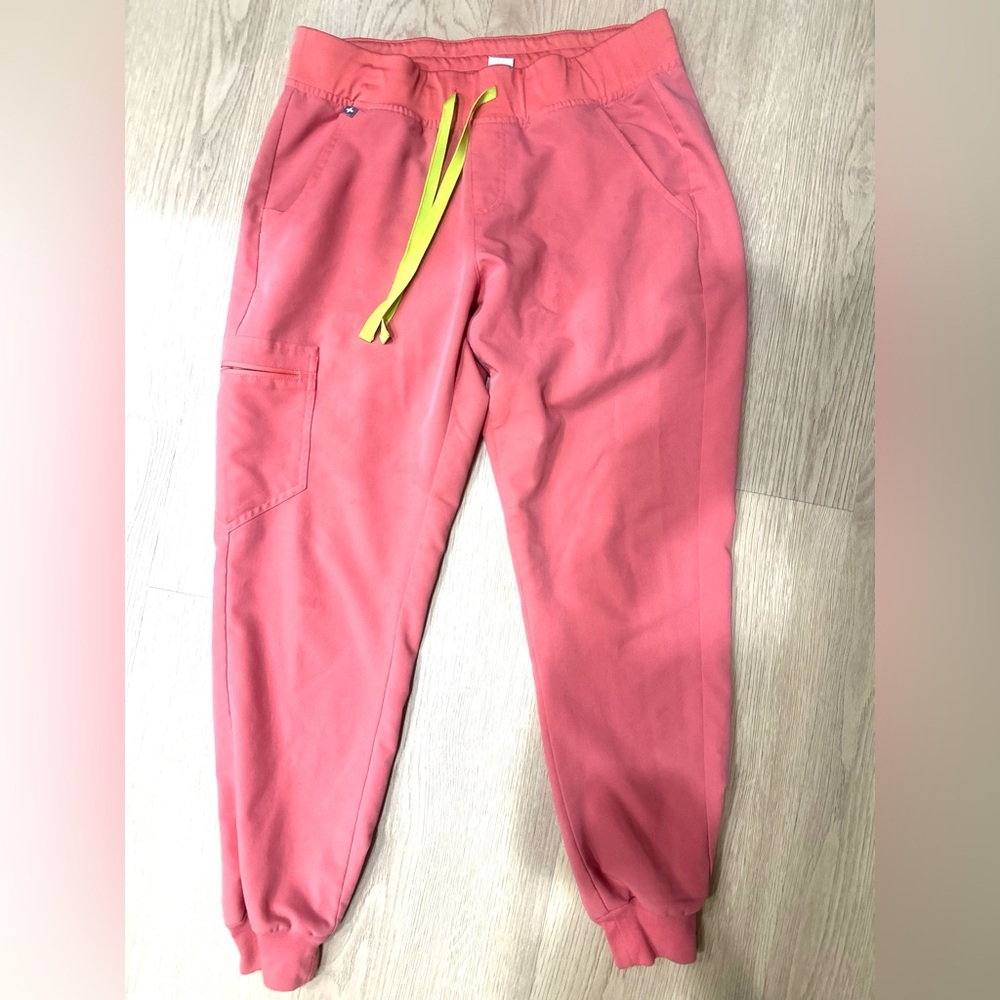 M-Figs- Limited Edition “Hot Coral” Zamora Jogger Scrub Pants